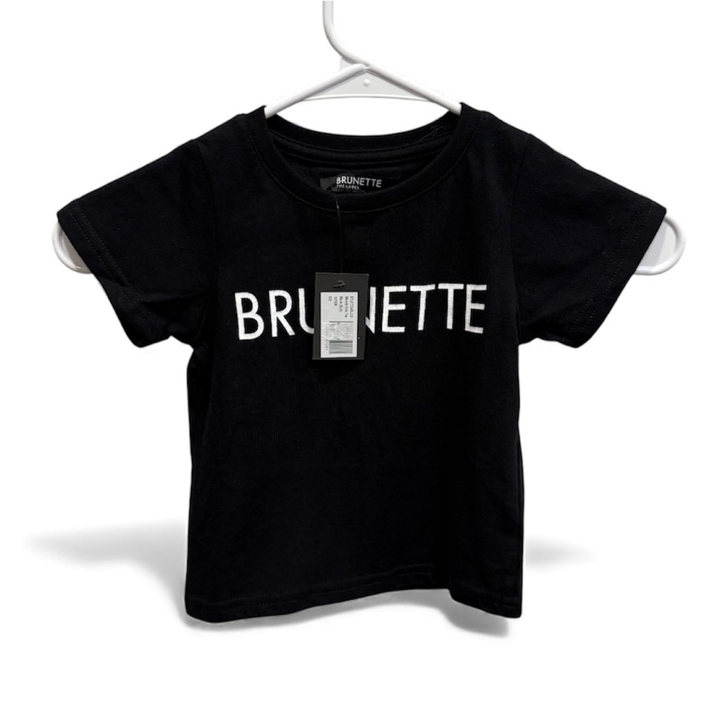NWT Brunette The Label Black Kids Tee